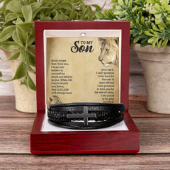 To My Son - Cross Bracelet