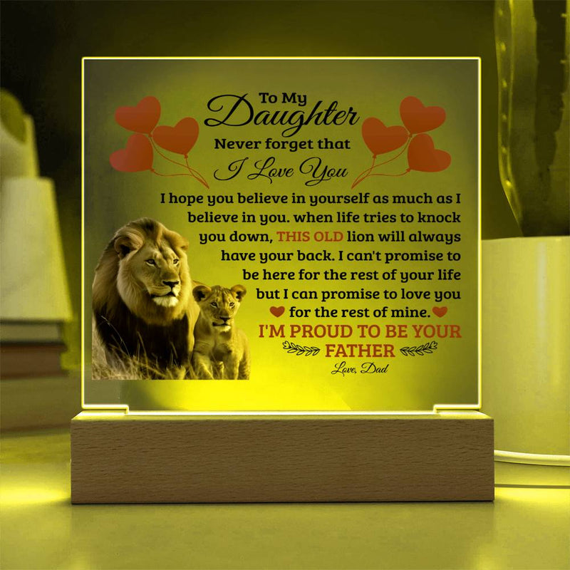 To My Daughter Old Lion – Acrylic Square