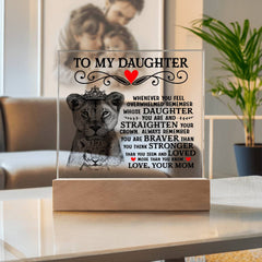 To My Daughter Lion Crown – Acrylic Square