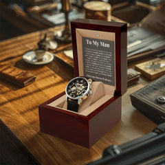 To My Man Life, Love, Best Friend – Luxury Openwork Watch