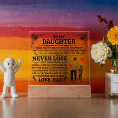 To My Daughter Promise – Acrylic Square