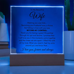 To My Wife Fate – Acrylic Square