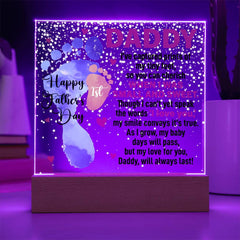 When I Was Small and Sweet - LED Acrylic Square