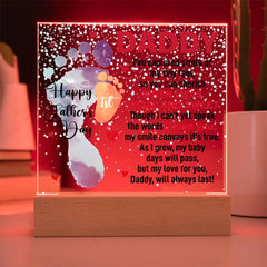 When I Was Small and Sweet - LED Acrylic Square