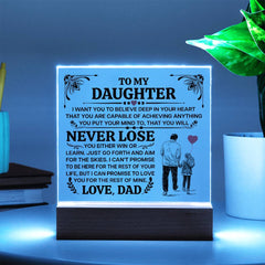 To My Daughter Promise – Acrylic Square