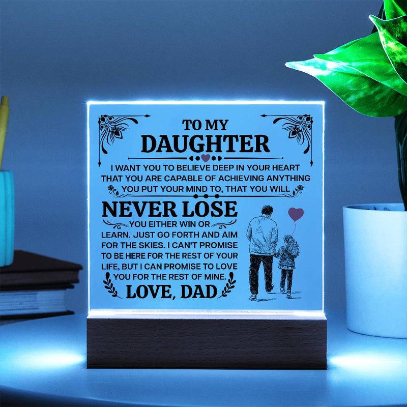 To My Daughter Promise – Acrylic Square