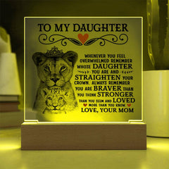 To My Daughter Lion Crown – Acrylic Square