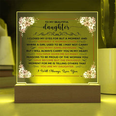 To My Beautiful Daughter – Acrylic Square