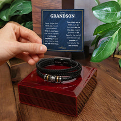Never Forget Love You Forever (To My Grandson) – Bracelet
