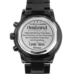 To My Husband Your Last Everything (Charcoal Black) – Men's Watch