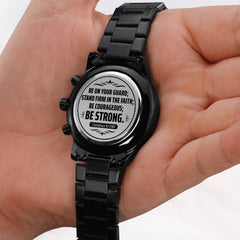 Be on Your Guard (1 Corinthians 1613 NIV) – Men's Watch