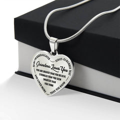 Grandma Loves You - Heart Necklace