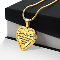 Grandma Loves You - Heart Necklace