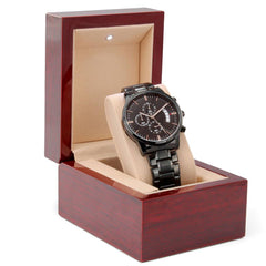 To My Firefighter Husband Need You Here With Us (Charcoal Black) – Men's Watch