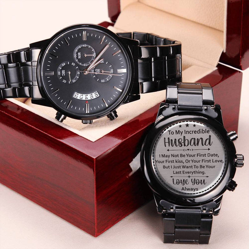 To My Husband Your Last Everything (Charcoal Black) – Men's Watch