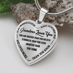 Grandma Loves You - Heart Necklace