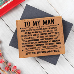 To My Man Inspiration (Black) – Leather Wallet