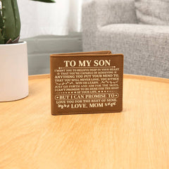 To My Son Promise (Yellow)  – Leather Wallet