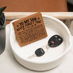 To My Son Skies (Black) – Leather Wallet