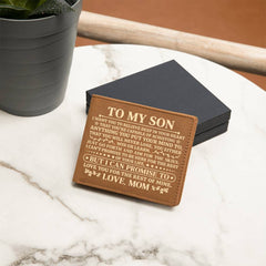 To My Son Promise (Yellow)  – Leather Wallet