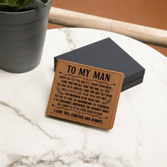 To My Man Inspiration (Black) – Leather Wallet