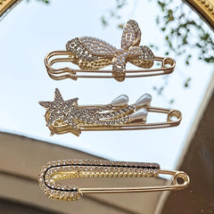 10 elegant brooch accessories, multi-functional scarf and belt clip, suitable for women's suits to add unique charm