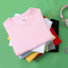 100% Cotton Solid T-shirts Women Sporty Short Sleeve Tees Fashion Casual White Black Clothing Loose O-Neck Female Summer Tops