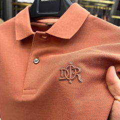100% pure cotton high-end fashionable short sleeve summer new high-quality men's business casual polo shirt luxury brand T-shirt