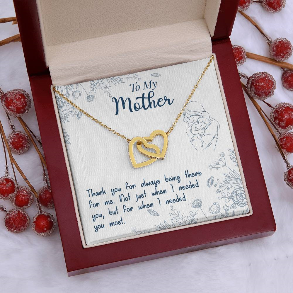 Thank You For Always Being There - Interlocking Hearts Necklace