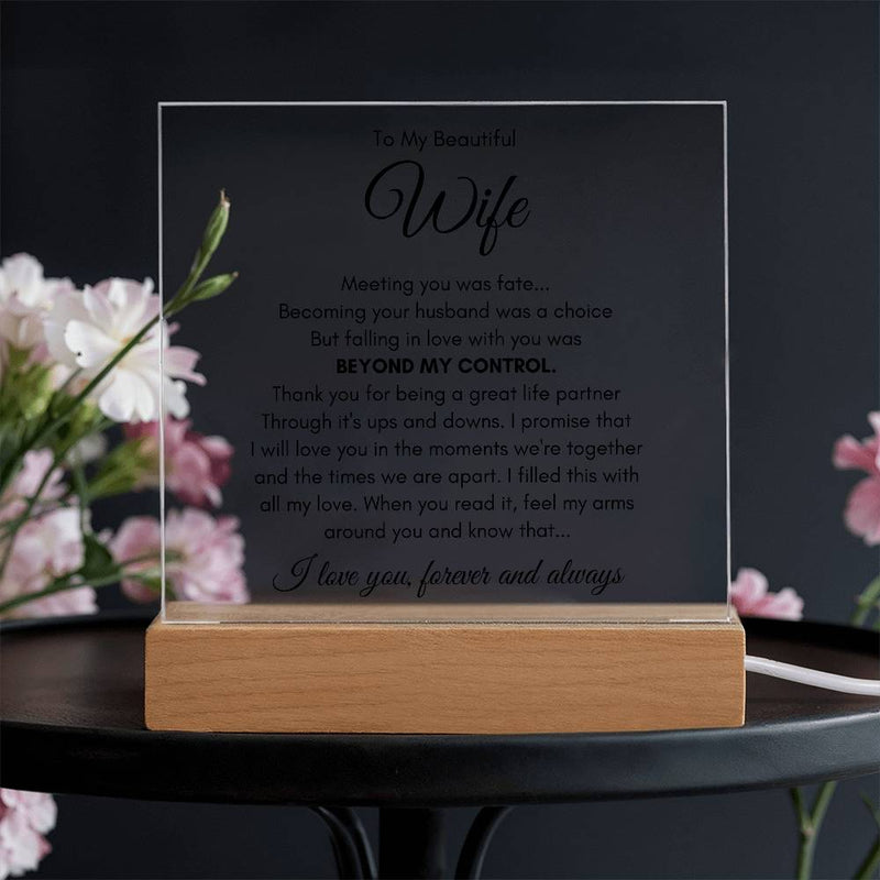To My Wife Fate – Acrylic Square