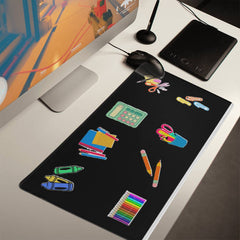 Back to School Gaming/Desk Mat - Black