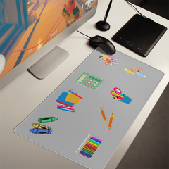 Back to School Gaming/Desk Mat - Grey